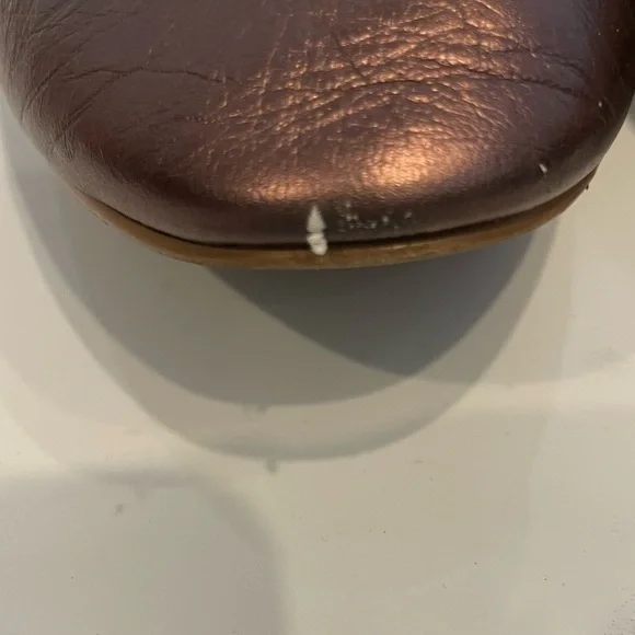 Anthropologie | Avec Les Filles | Bronze Crinkled Metallic Ballet Shoe - Picture 11 of 16